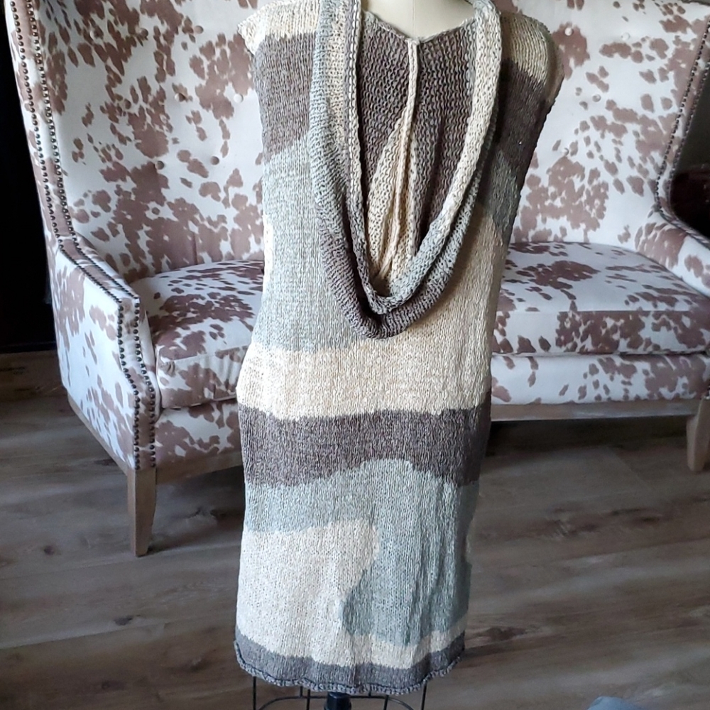 NWT H&M Divided Camo Hi-Lo Sweater Vest - Picture 4 of 11